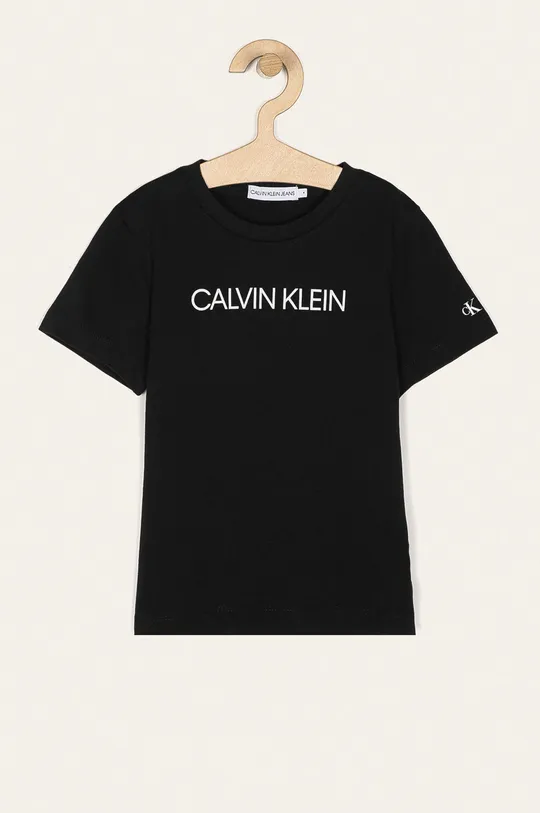 črna Calvin Klein Jeans otroška majica 104-176 cm Fantovski