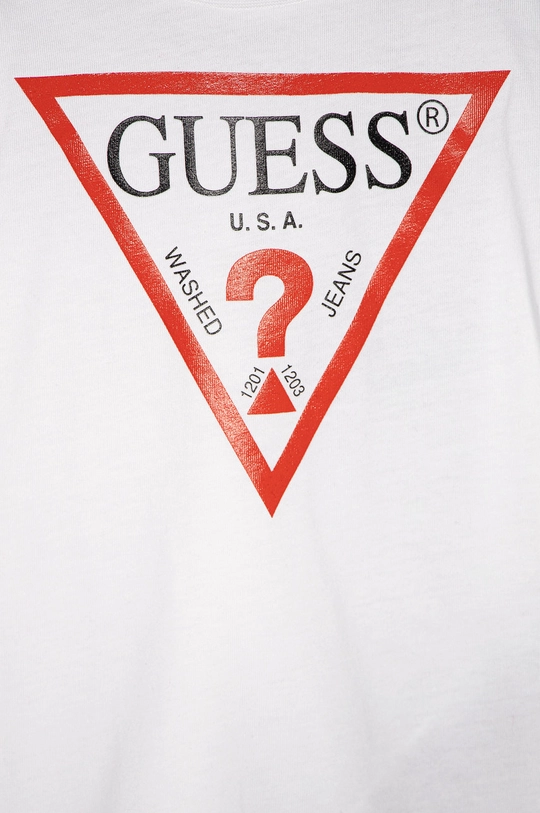 Guess Jeans - T-shirt dziecięcy 92-116 cm biały