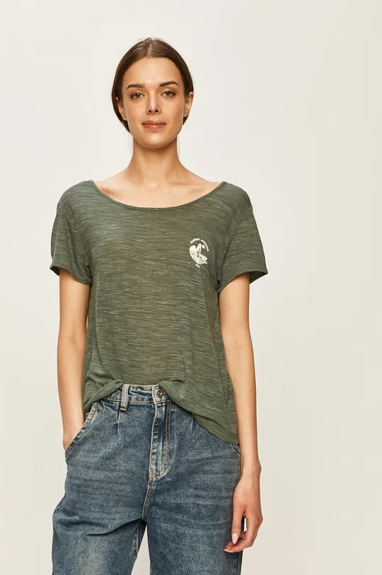 zielony Roxy - T-shirt Damski