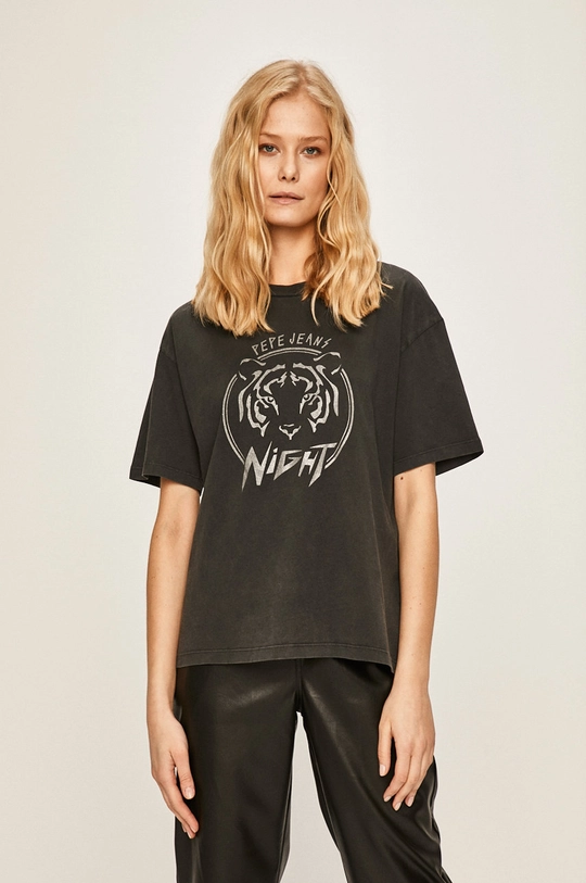 szary Pepe Jeans - T-shirt Charlotte Damski