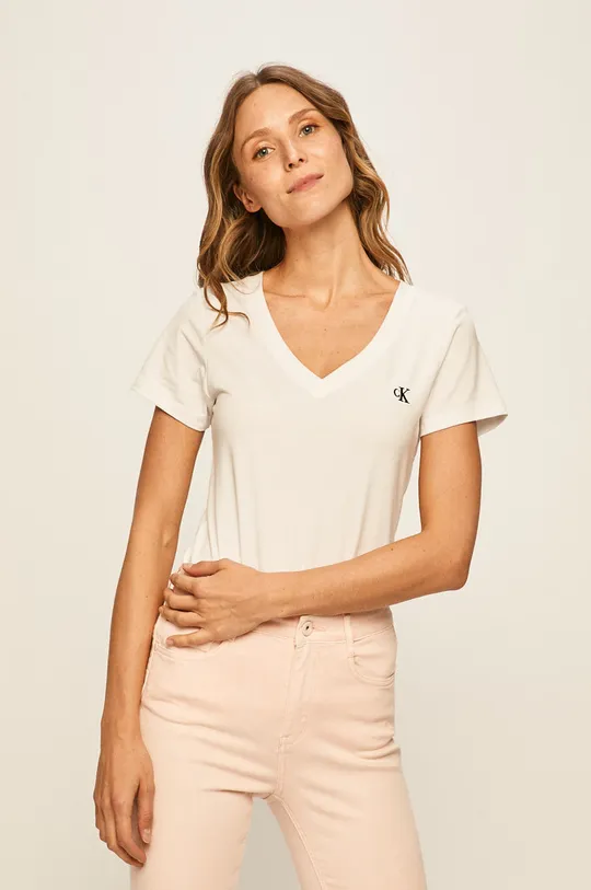 λευκό Calvin Klein Jeans - Μπλουζάκι Γυναικεία