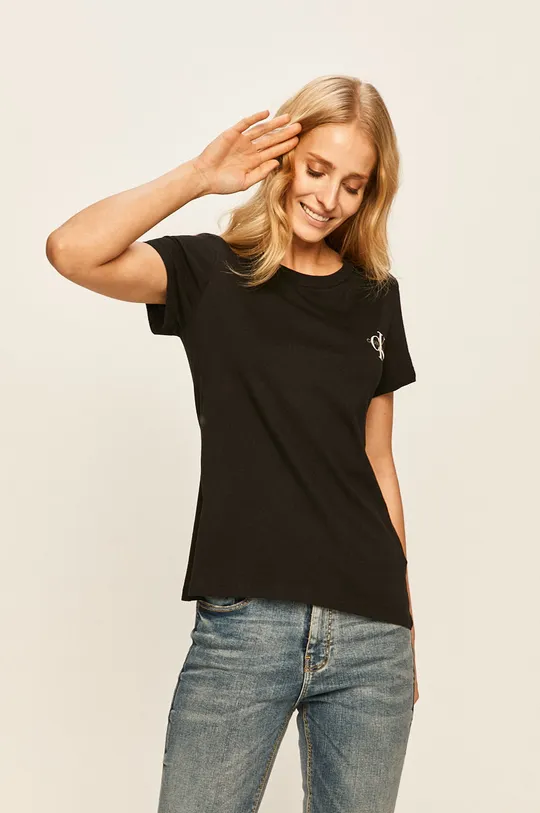 czarny Calvin Klein Jeans - T-shirt (2-pack) J20J214364 Damski
