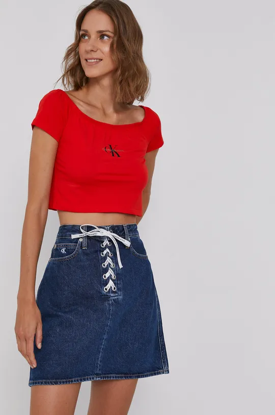 červená Top Calvin Klein Jeans