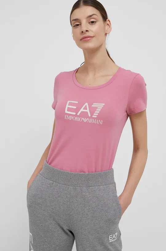 EA7 Emporio Armani - Футболка розовый