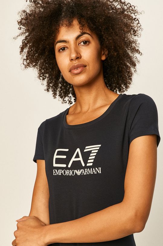 granatowy EA7 Emporio Armani - T-shirt