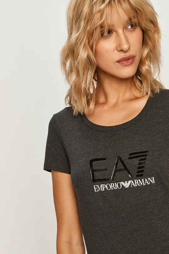 szary EA7 Emporio Armani - T-shirt 8NTT63.TJ12Z