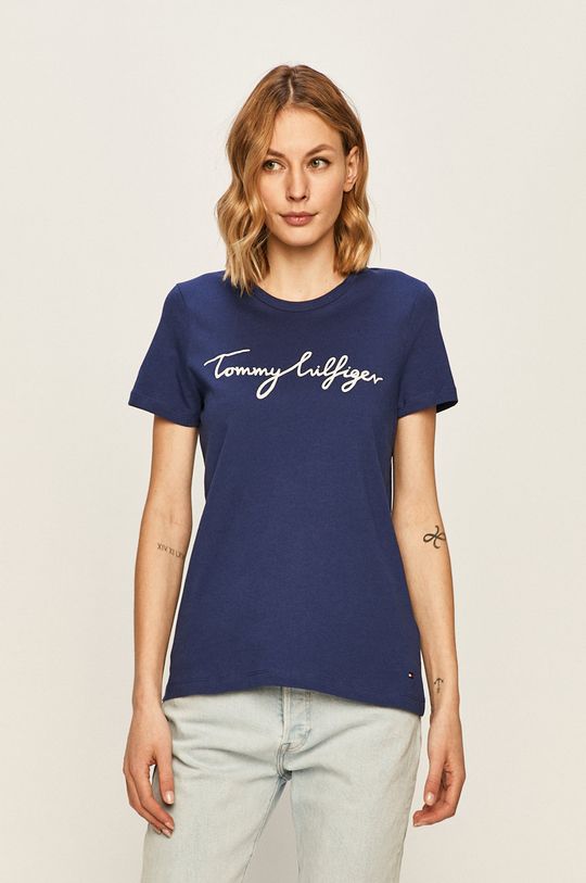 granatowy Tommy Hilfiger - T-shirt Damski