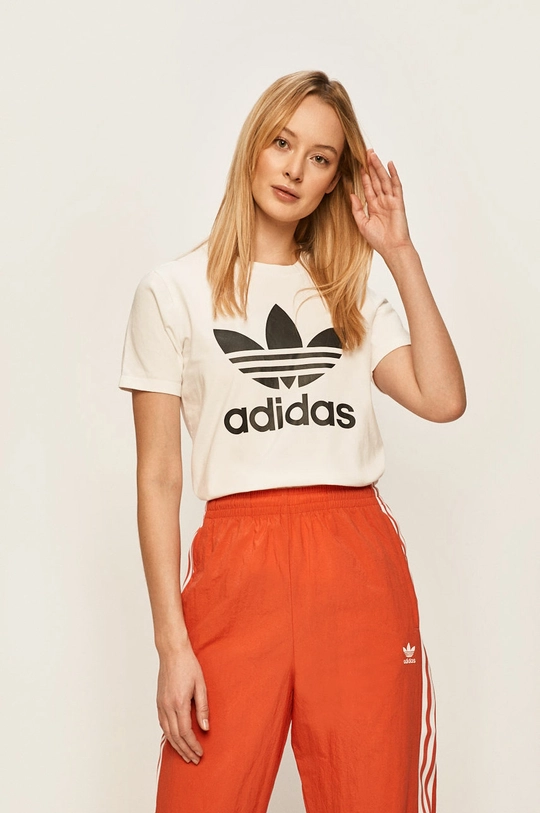 biały adidas Originals - T-shirt FM3306 Damski