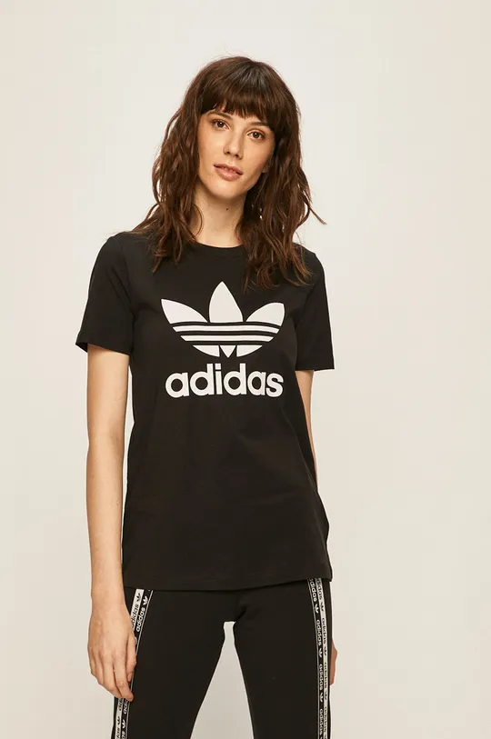czarny adidas Originals - T-shirt FM3311 Damski