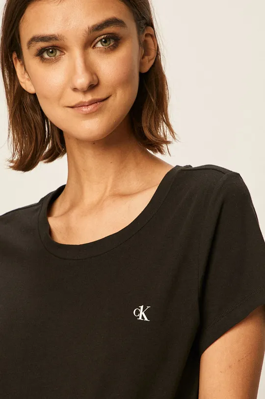črna Calvin Klein Underwear kratka majica (2-pack)