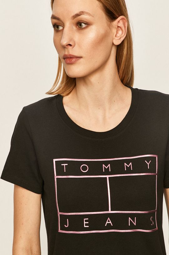 czarny Tommy Jeans - T-shirt DW0DW08063