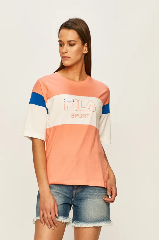 różowy Fila - T-shirt Damski