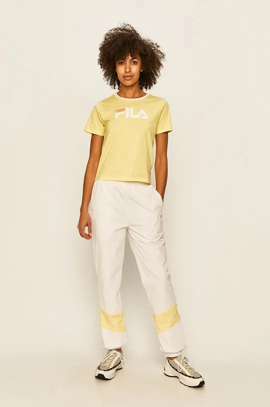 Fila - T-shirt żółty