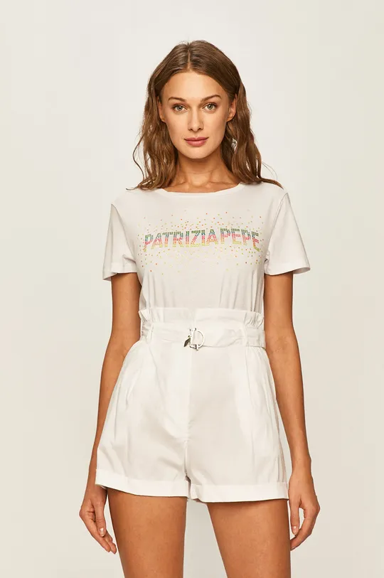 biały Patrizia Pepe - T-shirt Damski