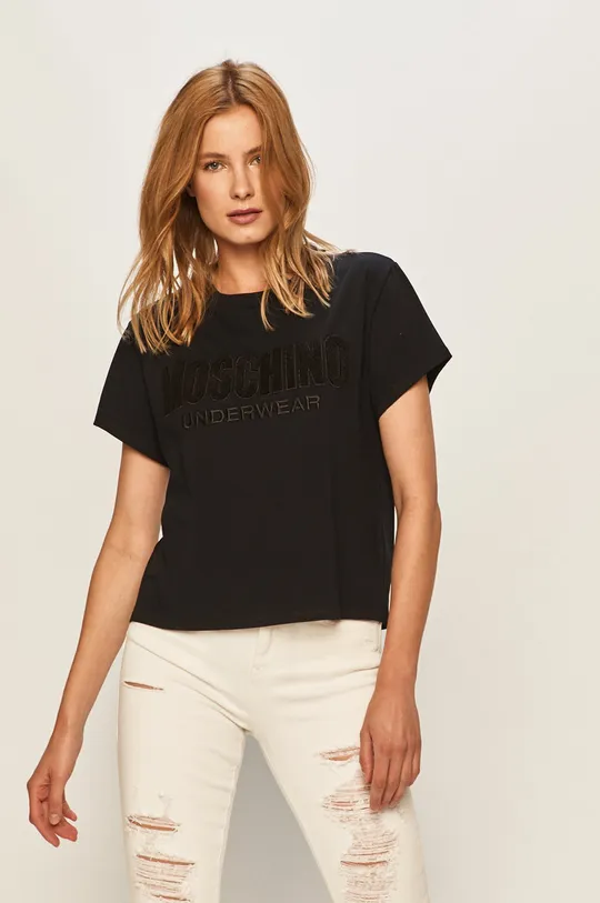 czarny Moschino Underwear - T-shirt Damski