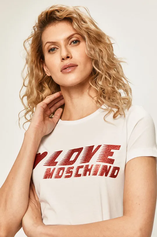 fehér Love Moschino - T-shirt Női