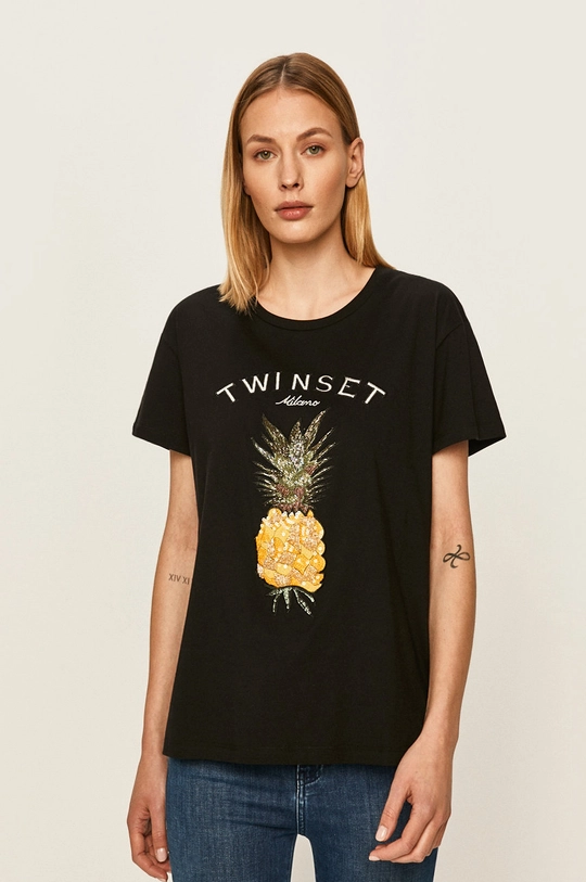 fekete Twinset - T-shirt Női