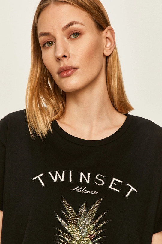 fekete Twinset - T-shirt