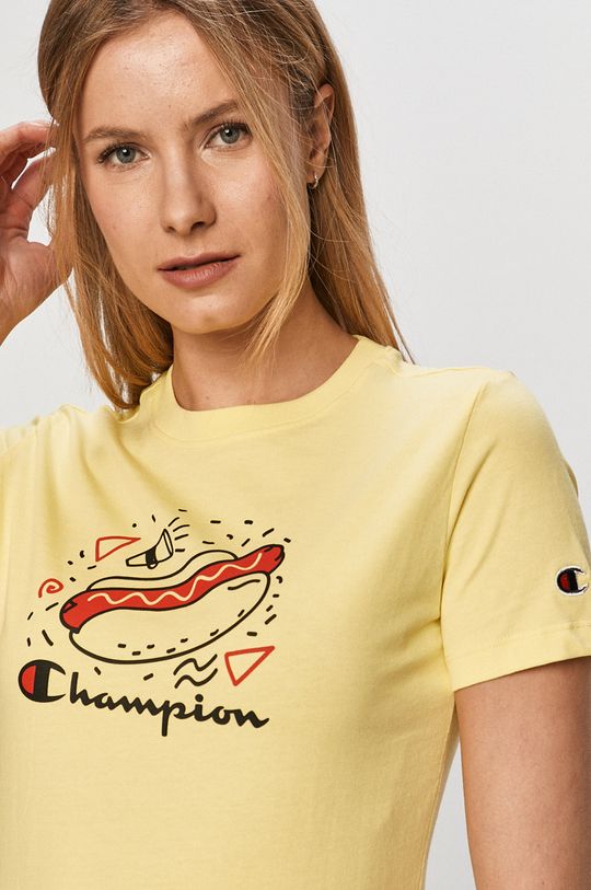 musztardowy Champion - T-shirt 112965