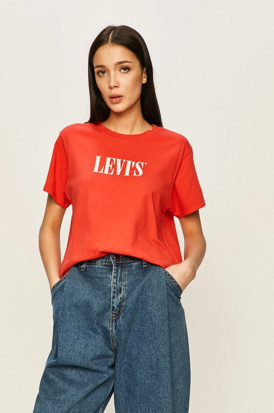 czerwony Levi's - T-shirt Damski