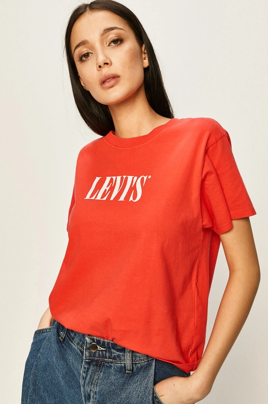 czerwony Levi's - T-shirt