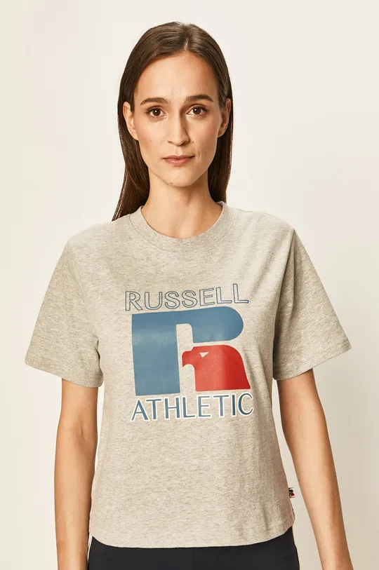 szary Russel Athletic - T-shirt Damski