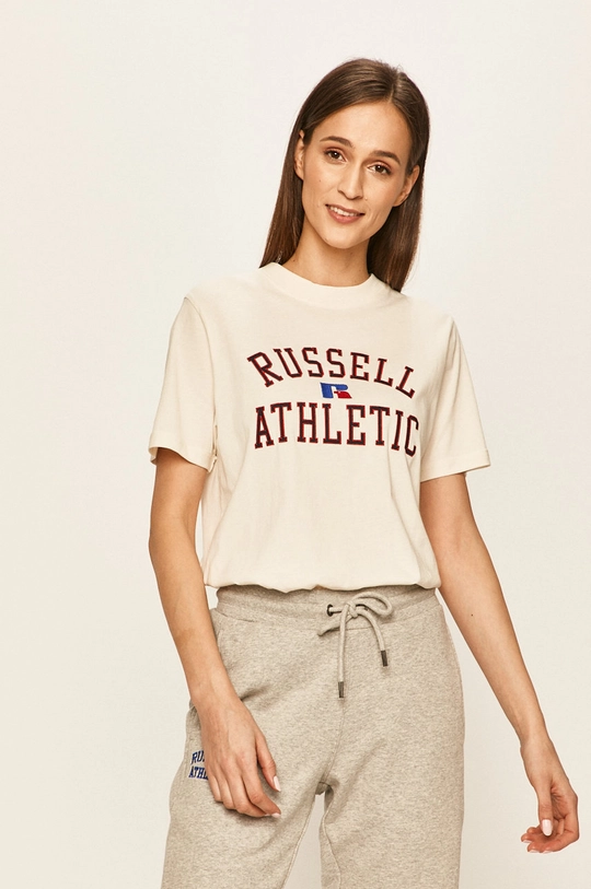 beżowy Russel Athletic - T-shirt Damski