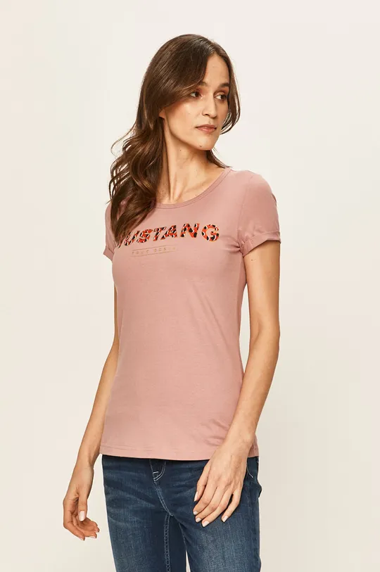 różowy Mustang - T-shirt
