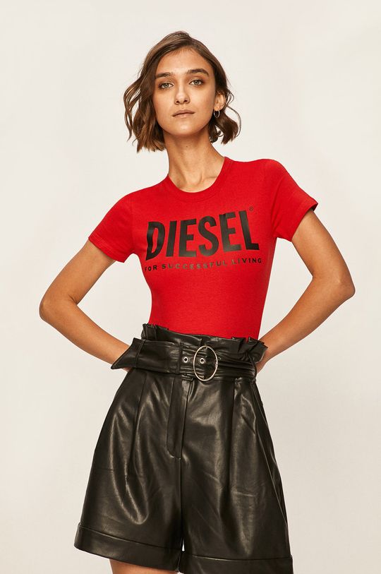 červená Diesel - Tričko Dámský