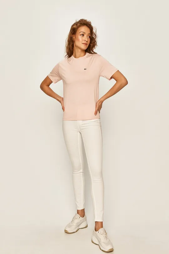 Lacoste cotton t-shirt pink
