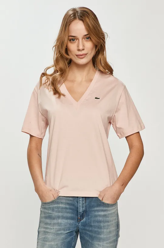 różowy Lacoste - T-shirt TF5458 Damski