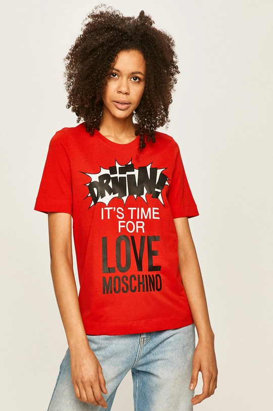 červená Love Moschino - Tričko Dámsky