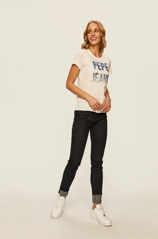 Pepe Jeans - T-shirt Cat biały