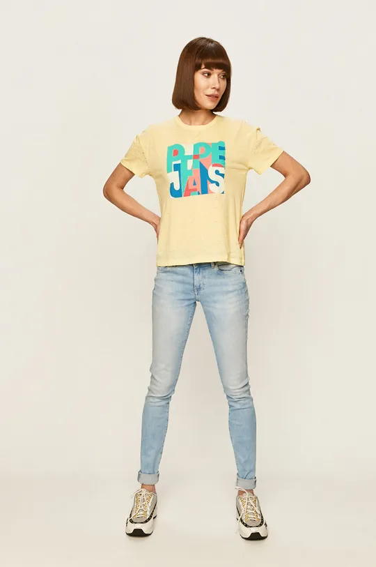 Pepe Jeans - T-shirt Brooke żółty