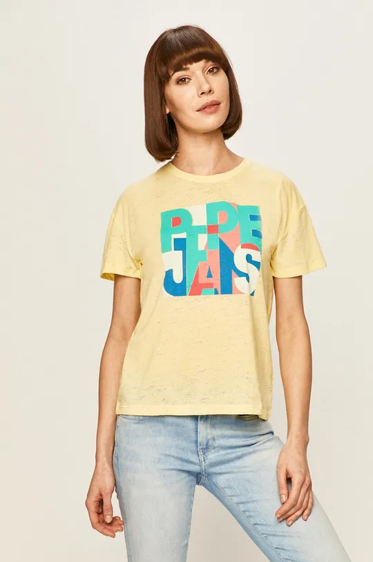 żółty Pepe Jeans - T-shirt Brooke