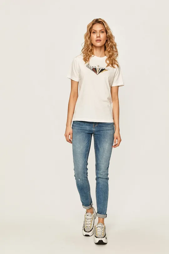 Pepe Jeans - T-shirt Brioni biały