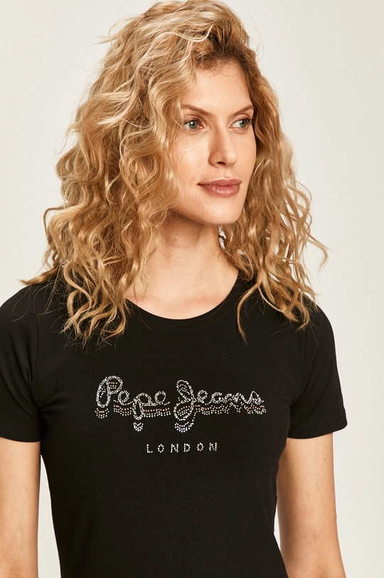 czarny Pepe Jeans - T-shirt Beatrice