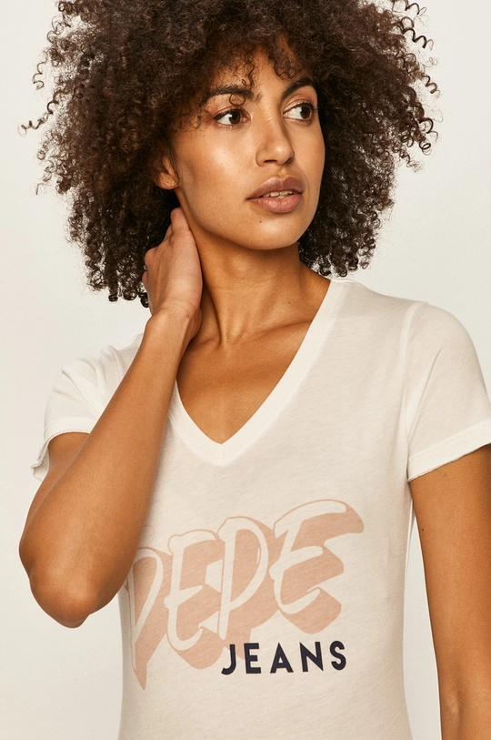 biały Pepe Jeans - T-shirt Adele Damski