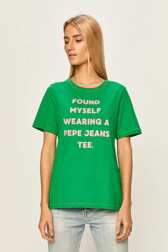 zielony Pepe Jeans - T-shirt Freja Damski