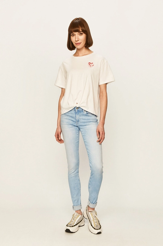 Pepe Jeans - T-shirt Fleur biały