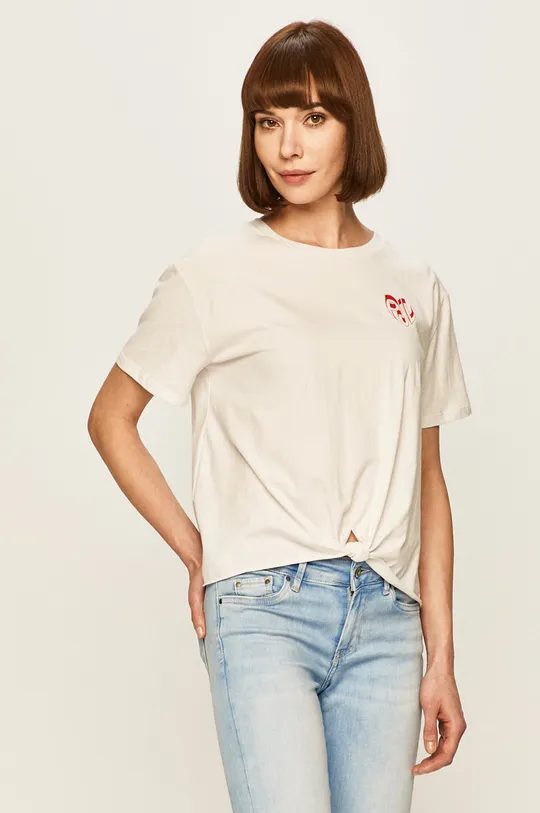 biały Pepe Jeans - T-shirt Fleur