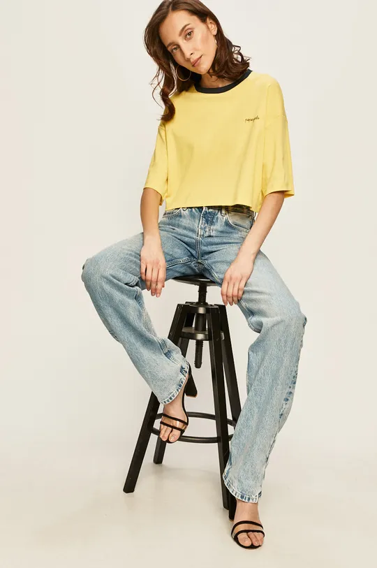 żółty Pepe Jeans - T-shirt Marian x Dua Lipa Damski