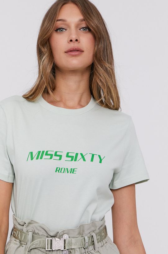żółto - zielony Miss Sixty - T-shirt