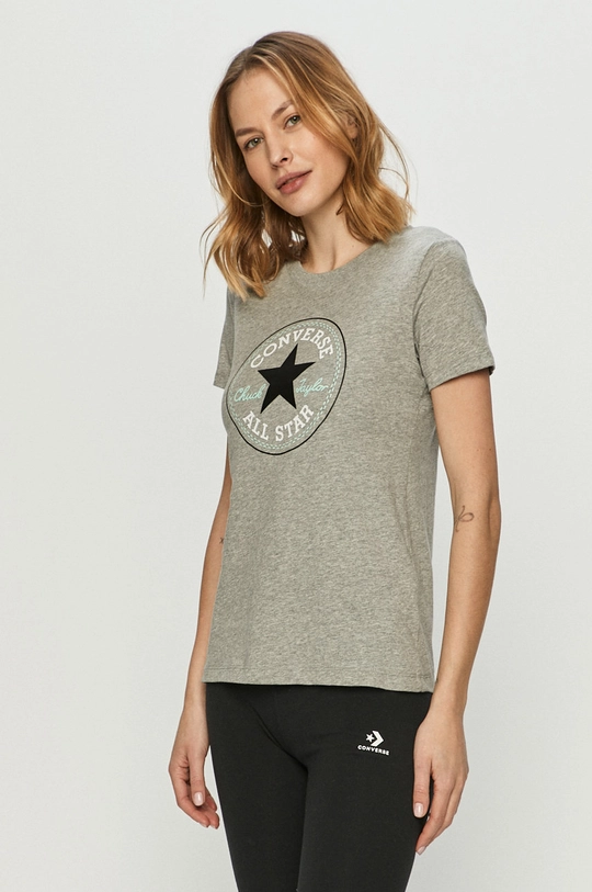 szary Converse - T-shirt Damski