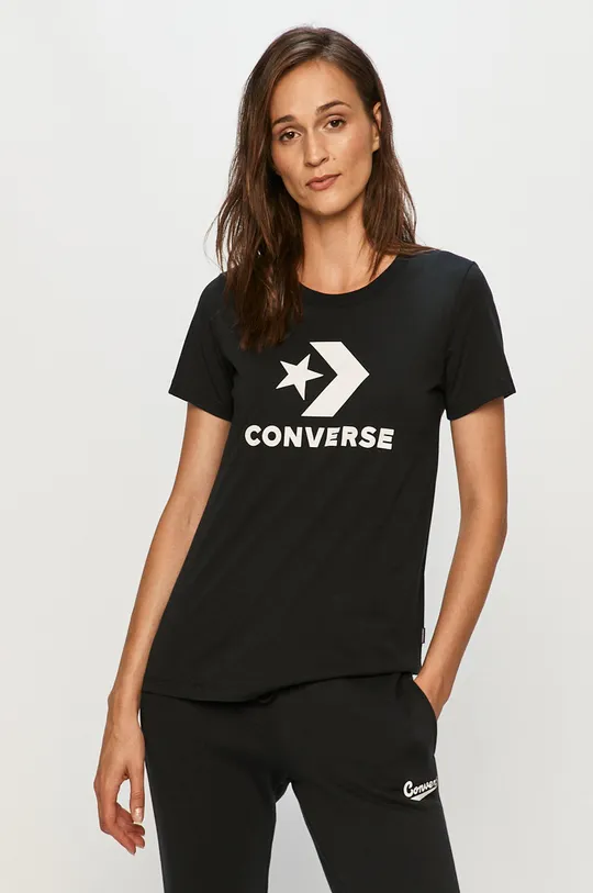 чорний Converse - Футболка Жіночий