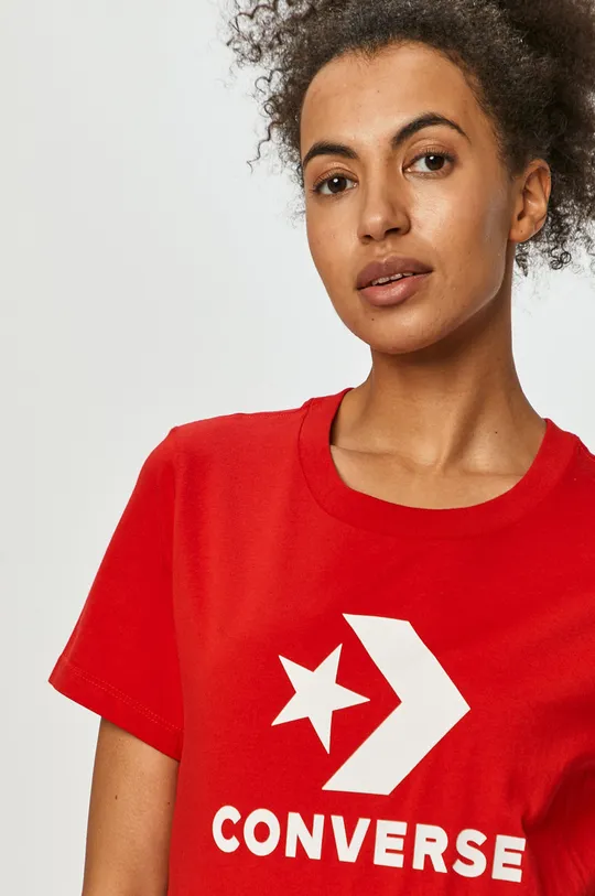 czerwony Converse T-shirt Damski