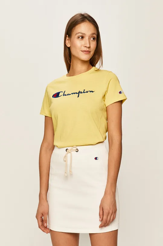 żółty Champion - T-shirt 110992. Damski