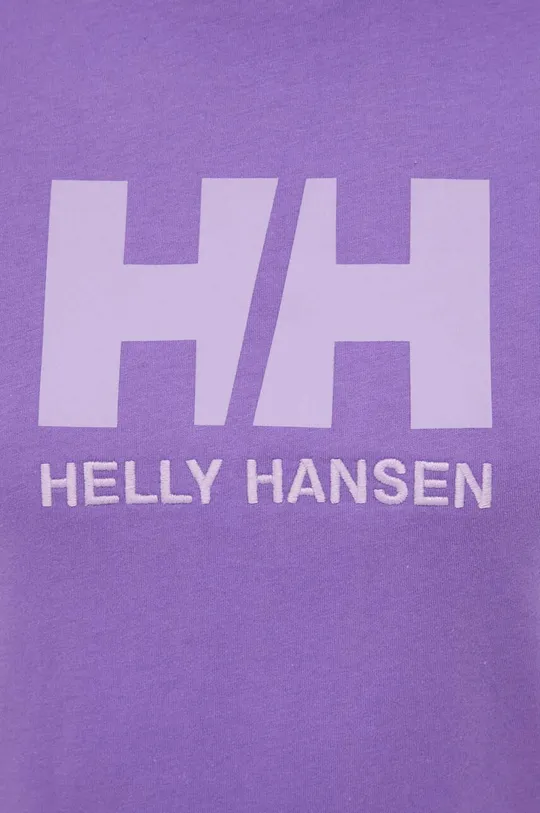 fioletowy Helly Hansen t-shirt bawełniany