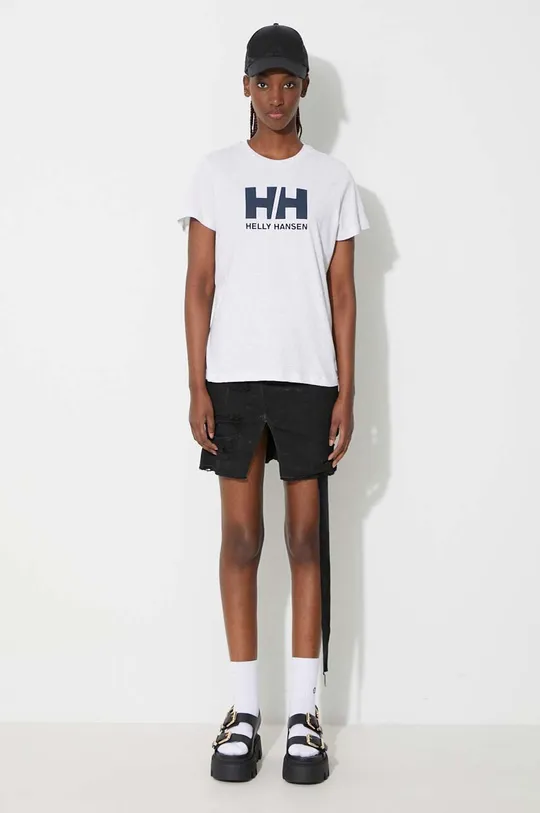 Бавовняна футболка Helly Hansen сірий