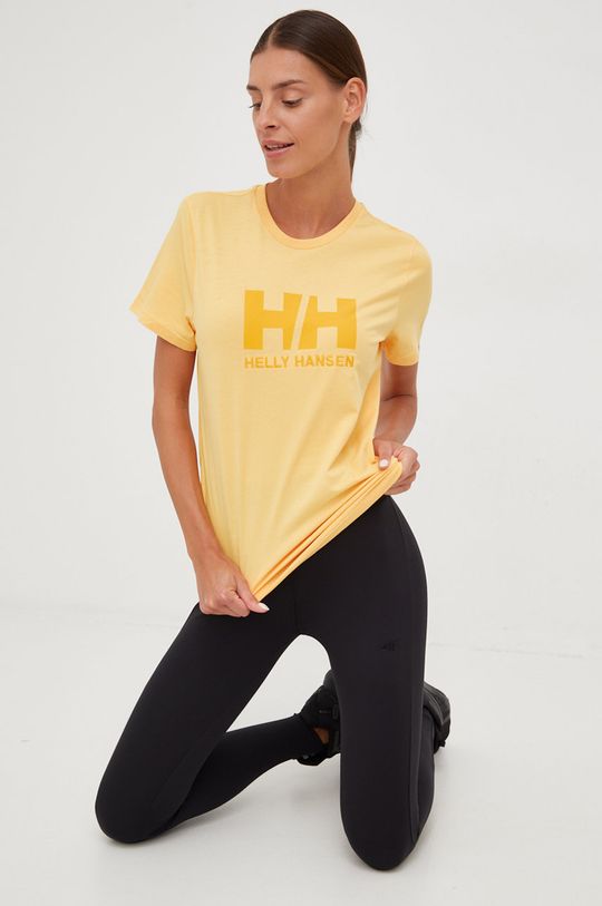 Helly Hansen t-shirt bawełniany mandarynkowy